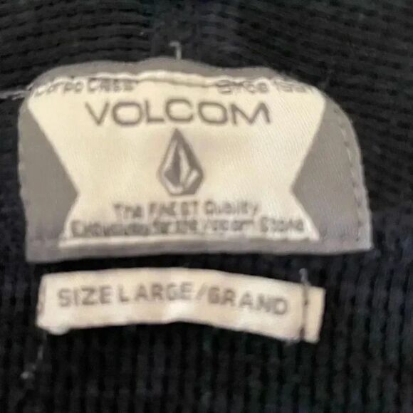 Volcom Cotton Black Long Sleeves Hooded Sweater Sporty Sz L #1541 - Picture 8 of 15